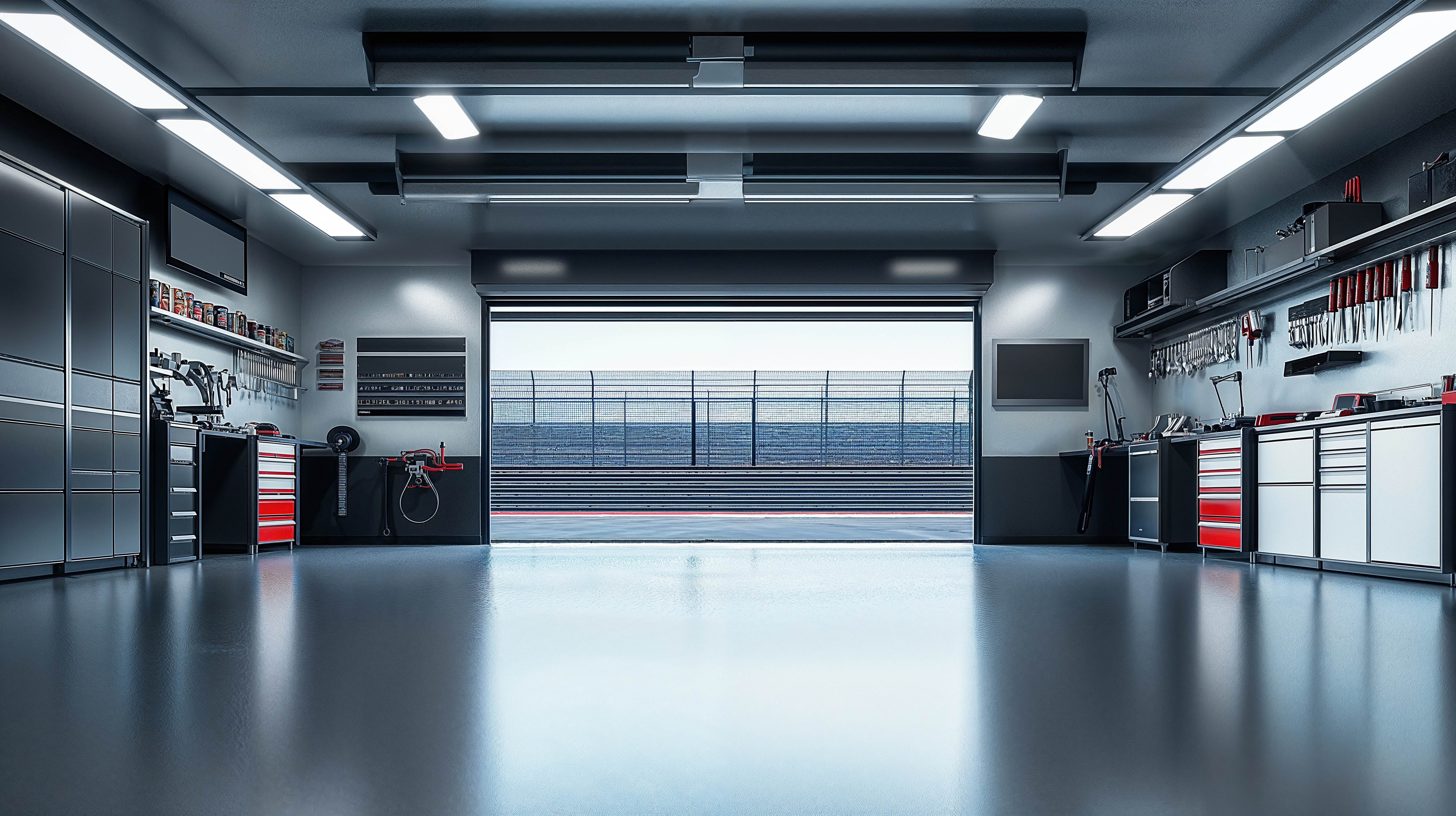 Professional organized garage interior